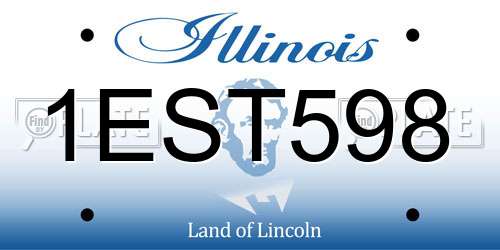1EST598 Illinois License Plate