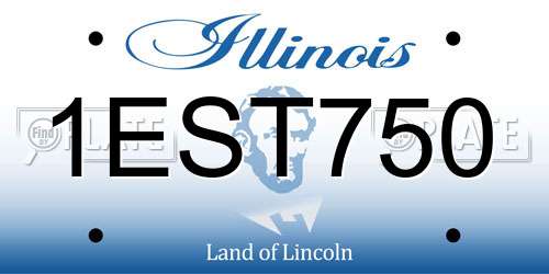 1EST750 Illinois License Plate