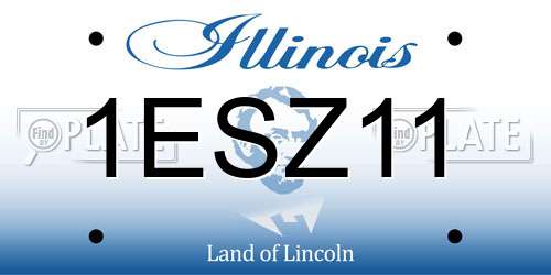 1ESZ11 Illinois License Plate