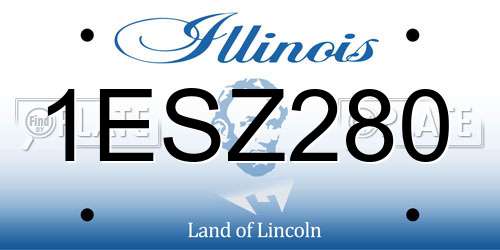 1ESZ280 Illinois License Plate