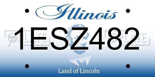 1ESZ482 Illinois License Plate
