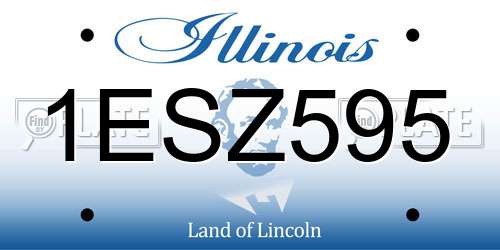 1ESZ595 Illinois License Plate