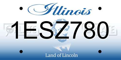 1ESZ780 Illinois License Plate