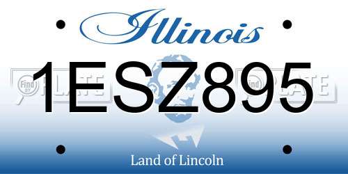 1ESZ895 Illinois License Plate