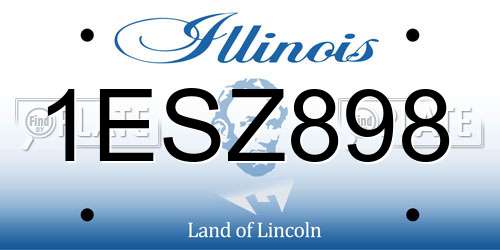 1ESZ898 Illinois License Plate