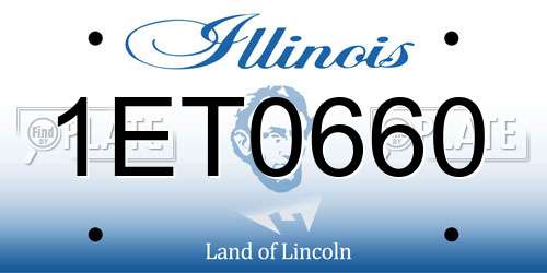 1ET0660 Illinois License Plate