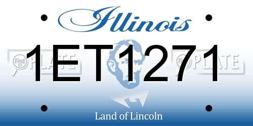 1ET1271 Illinois License Plate