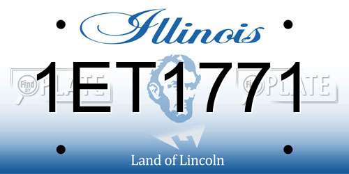 1ET1771 Illinois License Plate