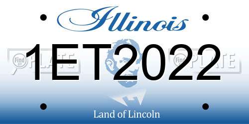 1ET2022 Illinois License Plate
