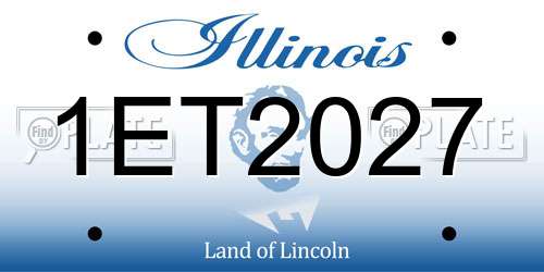 1ET2027 Illinois License Plate