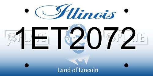 1ET2072 Illinois License Plate