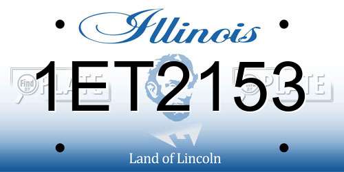 1ET2153 Illinois License Plate