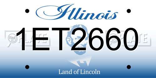 1ET2660 Illinois License Plate
