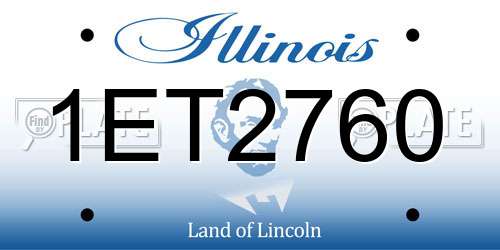 1ET2760 Illinois License Plate