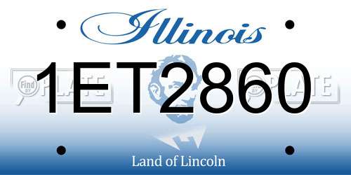 1ET2860 Illinois License Plate