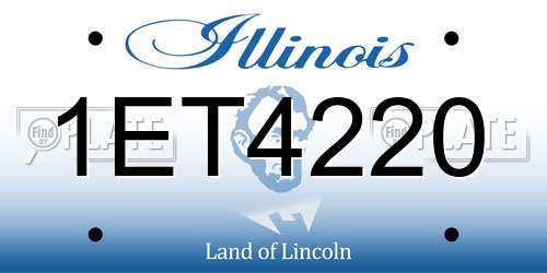 1ET4220 Illinois License Plate