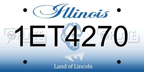1ET4270 Illinois License Plate