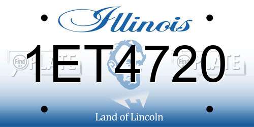 1ET4720 Illinois License Plate