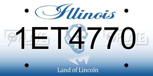 1ET4770 Illinois License Plate