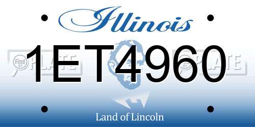 1ET4960 Illinois License Plate