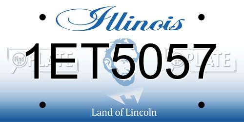 1ET5057 Illinois License Plate