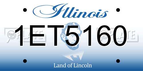 1ET5160 Illinois License Plate