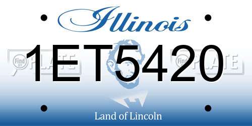 1ET5420 Illinois License Plate