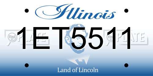 1ET5511 Illinois License Plate