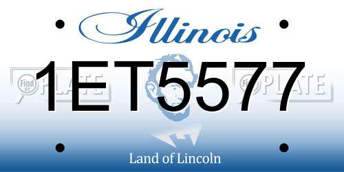 1ET5577 Illinois License Plate