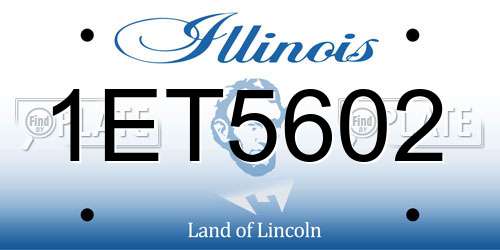 1ET5602 Illinois License Plate