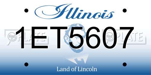 1ET5607 Illinois License Plate
