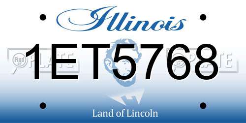 1ET5768 Illinois License Plate