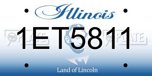 1ET5811 Illinois License Plate