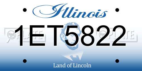 1ET5822 Illinois License Plate