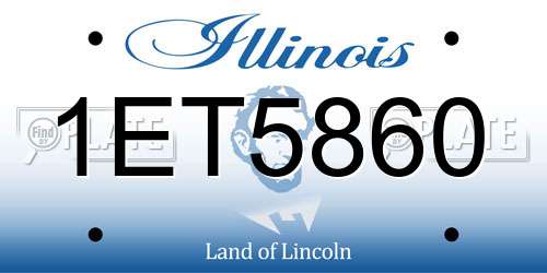 1ET5860 Illinois License Plate