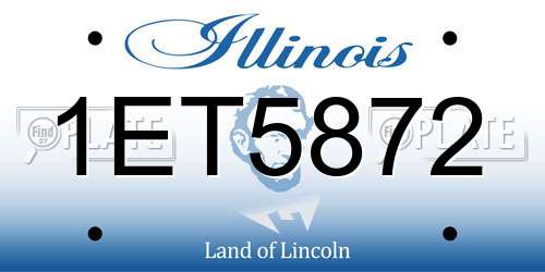 1ET5872 Illinois License Plate