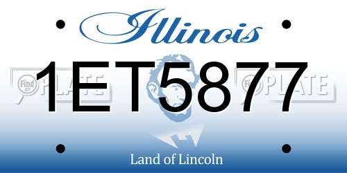 1ET5877 Illinois License Plate