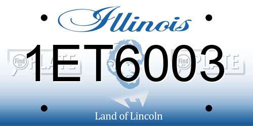 1ET6003 Illinois License Plate
