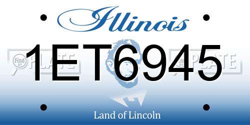 1ET6945 Illinois License Plate