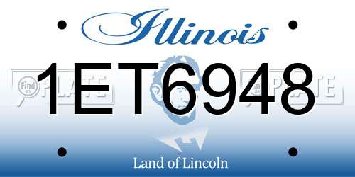 1ET6948 Illinois License Plate