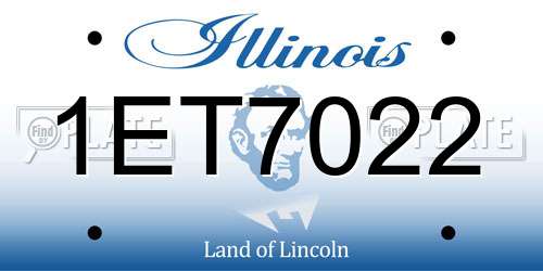 1ET7022 Illinois License Plate