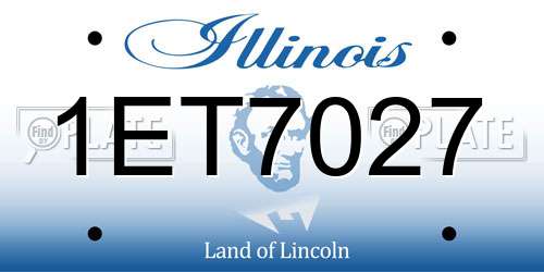 1ET7027 Illinois License Plate