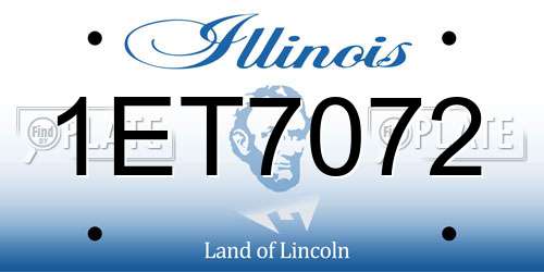 1ET7072 Illinois License Plate