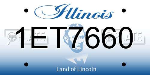 1ET7660 Illinois License Plate