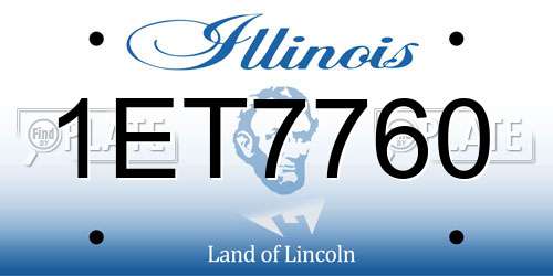 1ET7760 Illinois License Plate