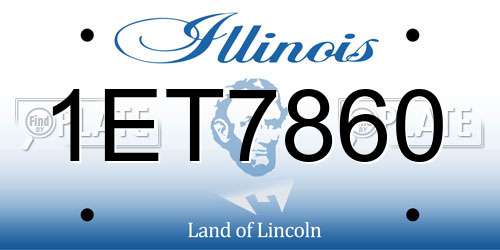 1ET7860 Illinois License Plate