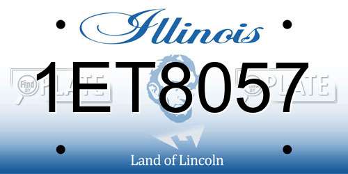 1ET8057 Illinois License Plate
