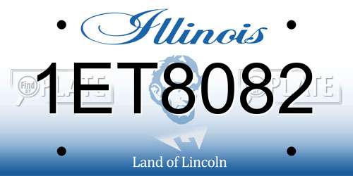 1ET8082 Illinois License Plate
