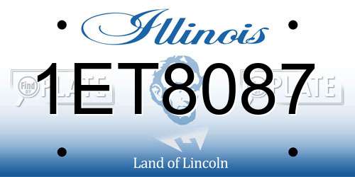 1ET8087 Illinois License Plate