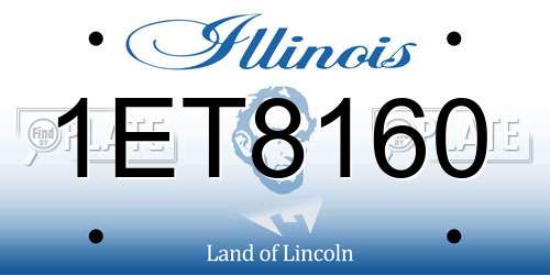1ET8160 Illinois License Plate